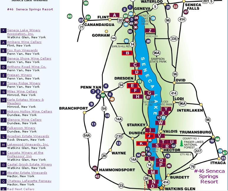 Seneca Lake Hiking Trails Finger Lake Maps